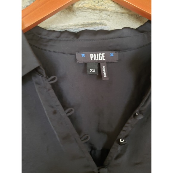 Paige Flowy Black Blouse XS - Picture 2 of 4